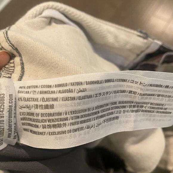 Abercrombie Fitch Chino Shorts Men’s 28 Grey Floral Jungle Tropical Preppy‎ - Picture 11 of 12